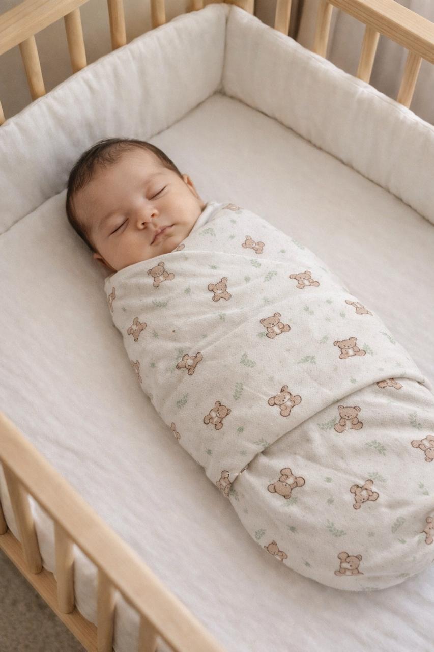 bebê no cueiro ursinho