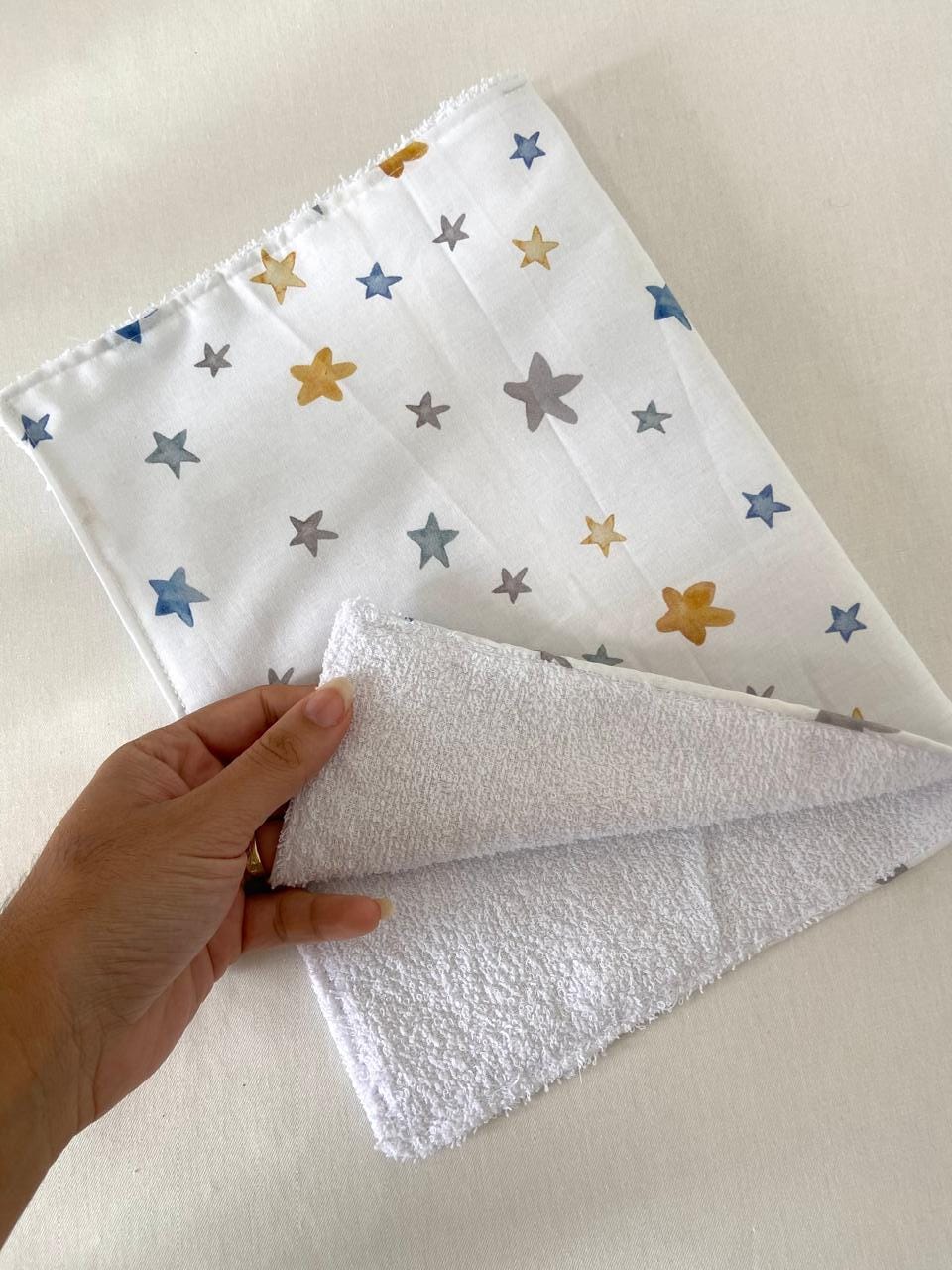 burp cloth estrelas