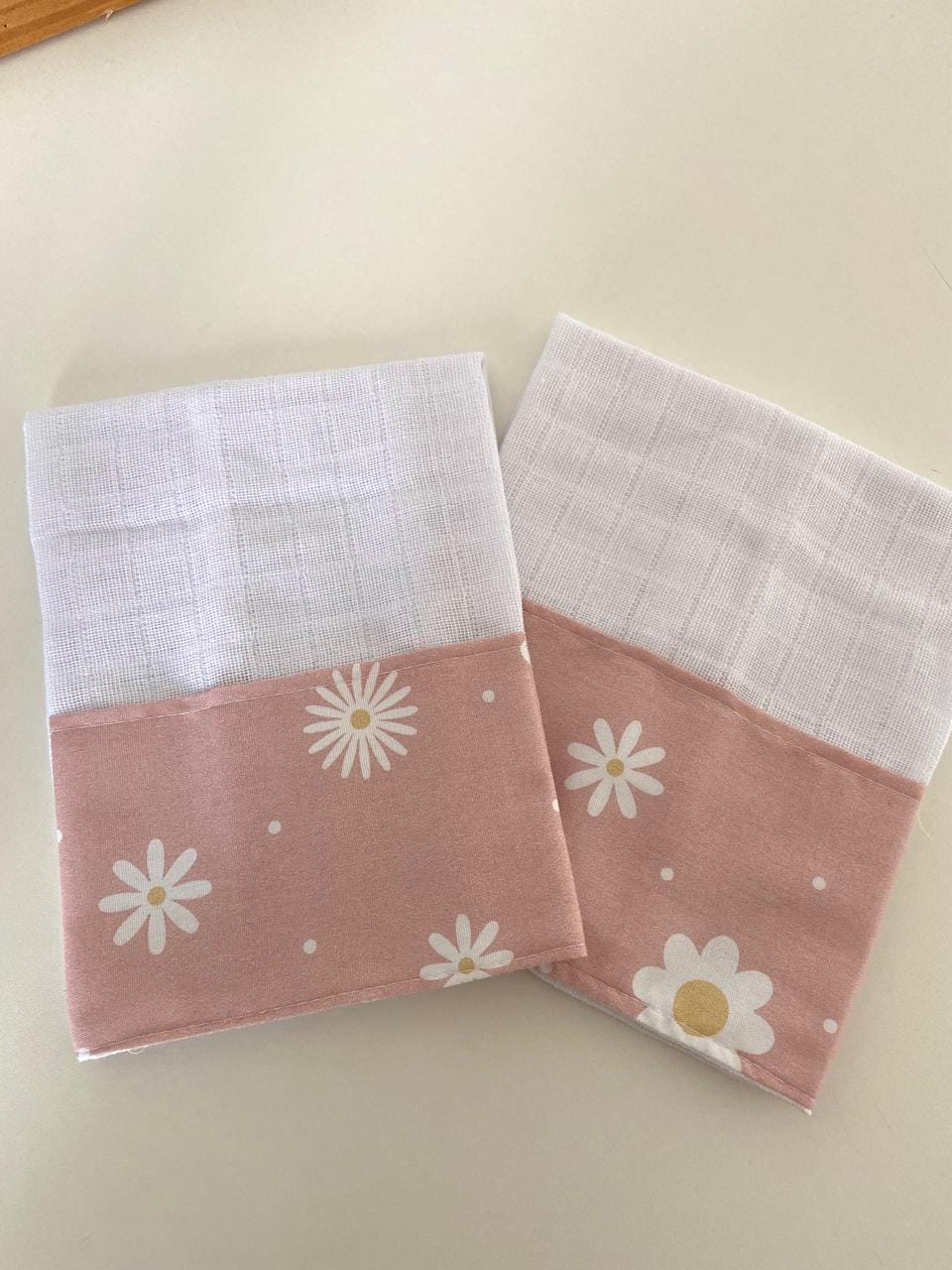 duo de fraldinhas margaridas