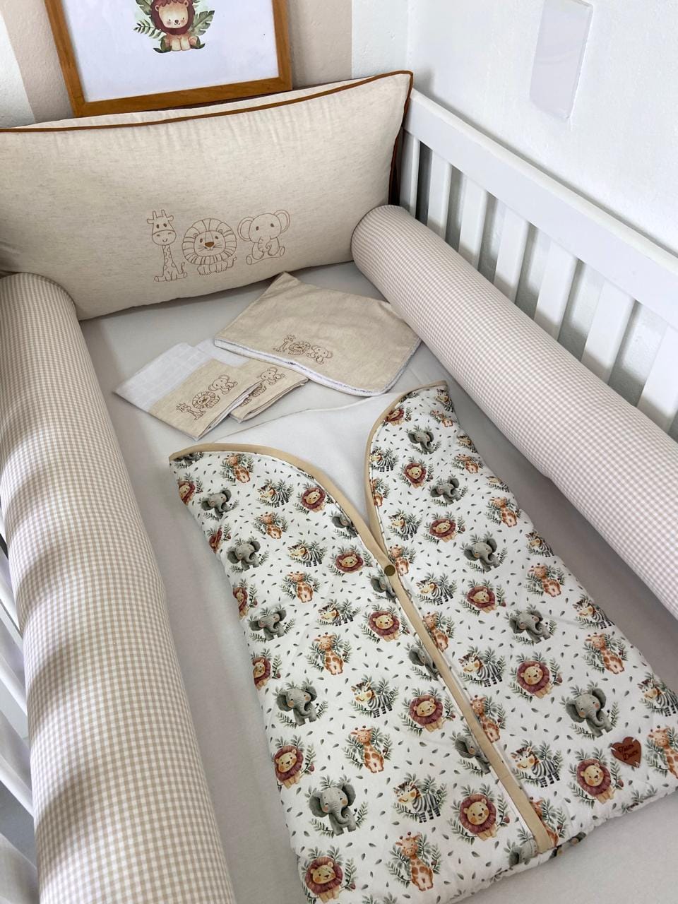 kit berço minimalista safari